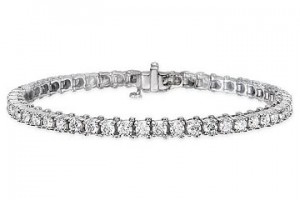 diamond studded white gold bracelet