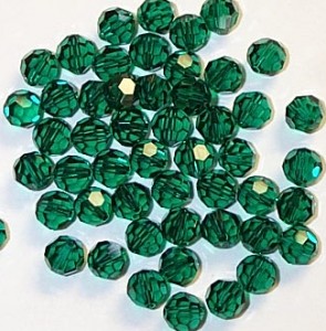 A pile of green crystals