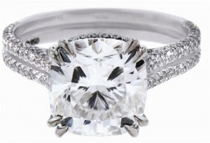 Kevin Jonas' cushion cut diamond engagement ring