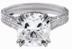 Danielle Deleasa's 3 Carat Cushion Cut Diamond Ring