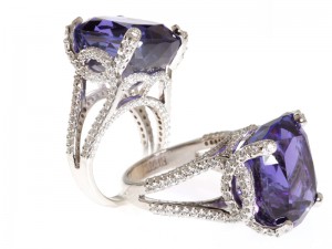 Roman Jewelers custom designed tanzanite ring