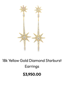 starburst drop earrings