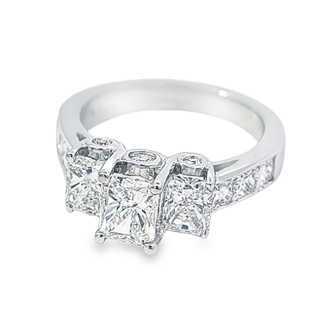 Radiant Diamond 3.50 Ct Trapezoid & half moon Wedding Engagement Rings Lab  Grown Diamond Jewelry at Rs 840000 | Haripura | Surat | ID: 2848957397630