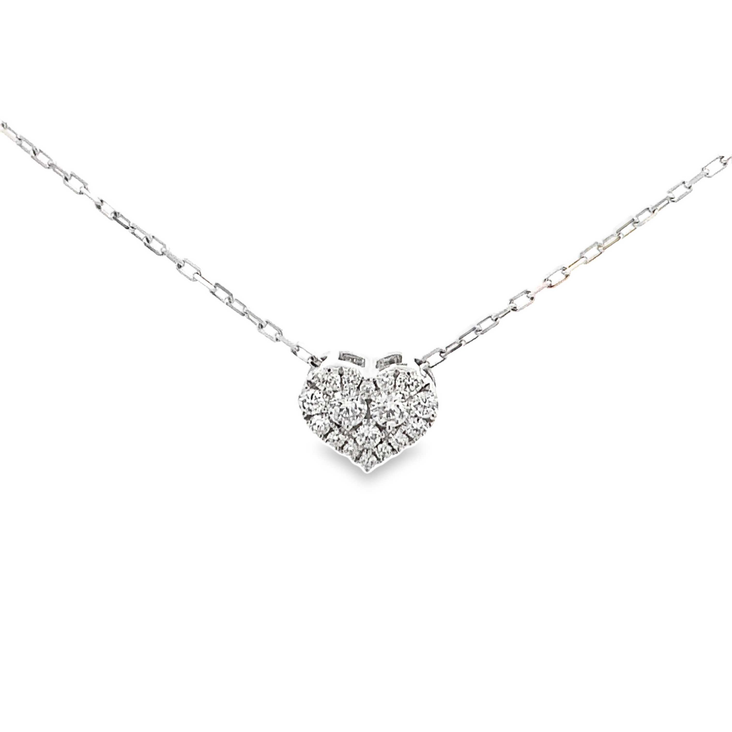 Frederic Sage 14K White Gold Diamond Heart Pendant