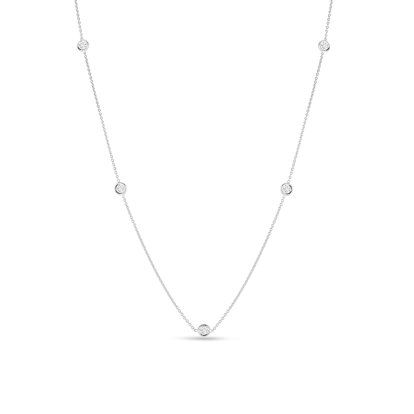 Roberto Coin 18K White Gold Diamonds By The Inch Necklace