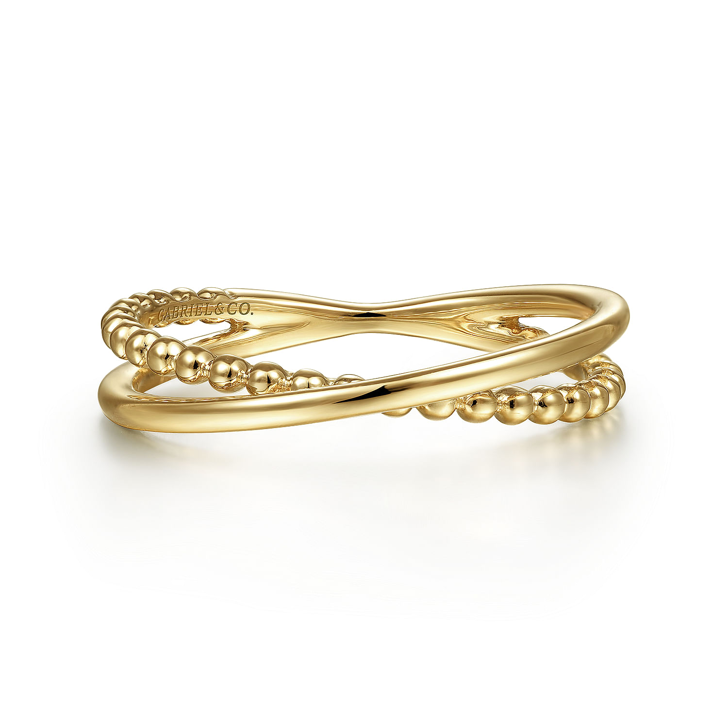 Gabriel & Co. 14K Yellow Gold Criss Cross Ring