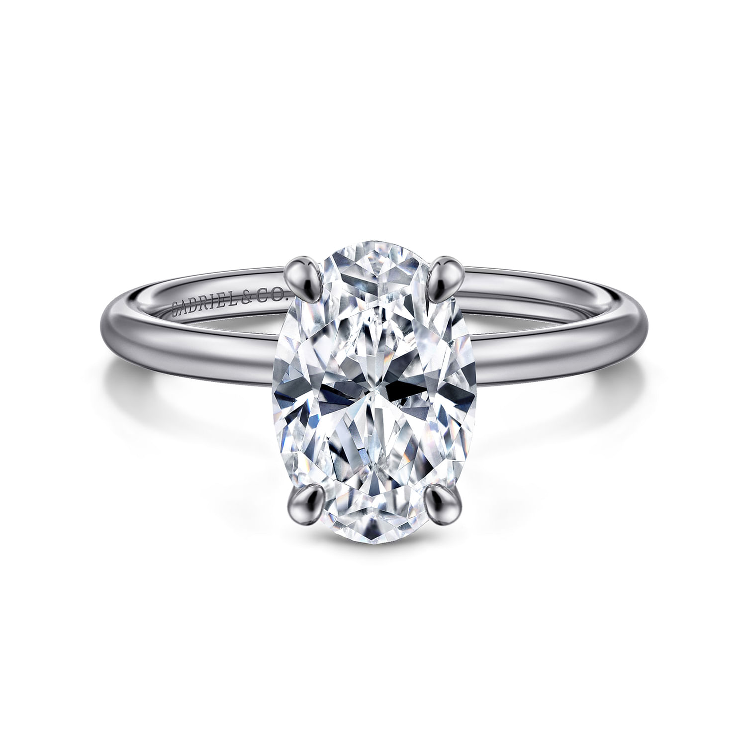 Gabriel & Co. 14K White Gold Solitaire Engagement Ring Setting
