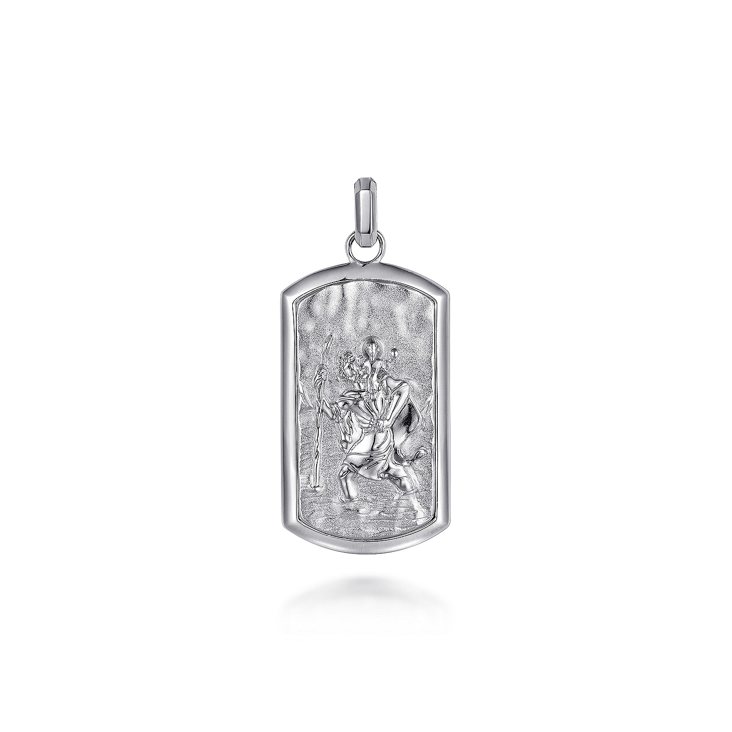 Gabriel & Co. Sterling Silver St. Christopher Dog Tag