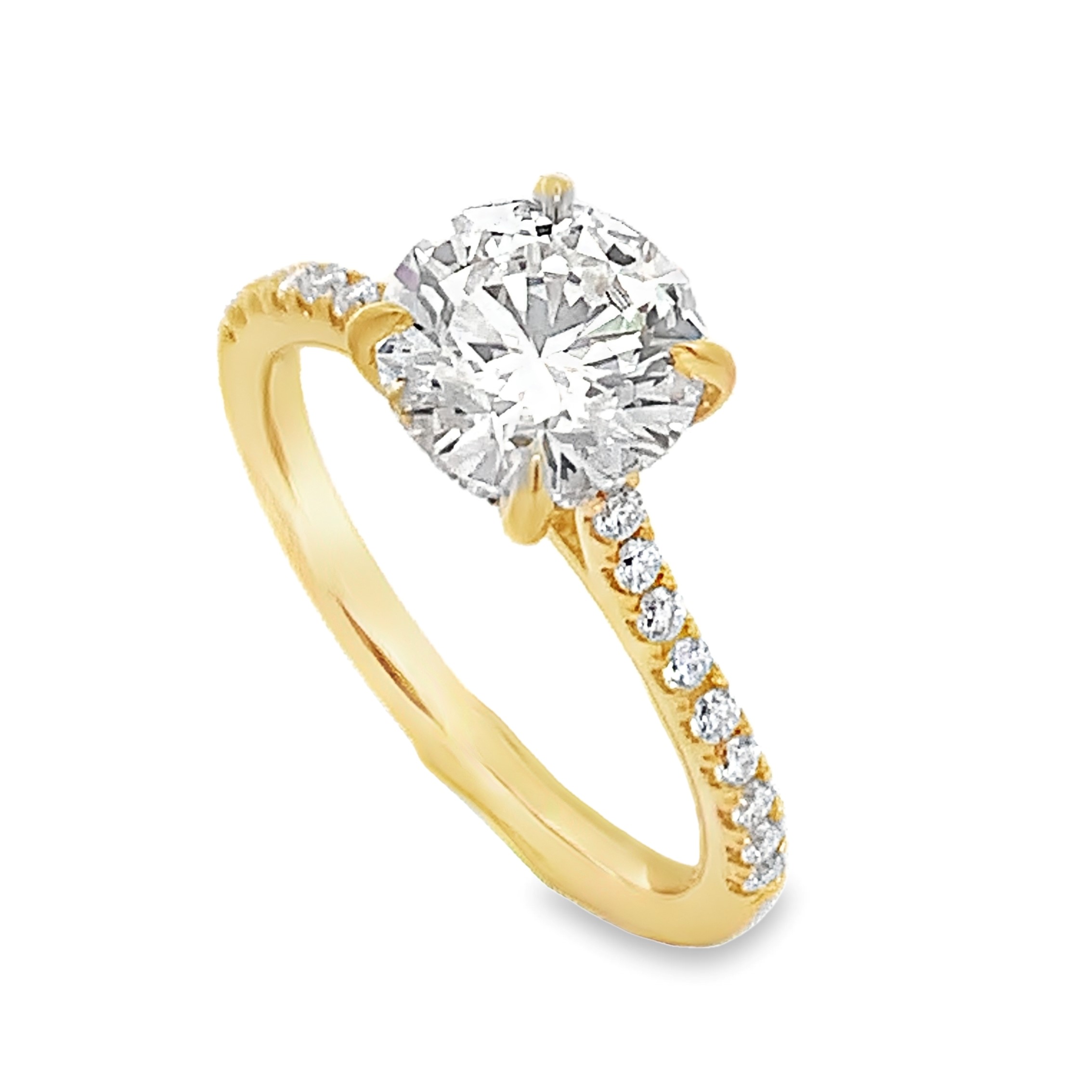 14K Yellow Gold 1.5-Carat Lab Grown Diamond Engagement Ring